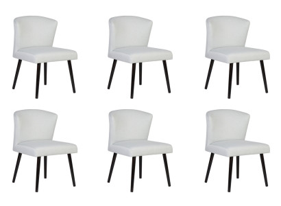 6x Leather Upholstery Seat Chairs Lehn Chair Design Lounge Club Armchair Suite new